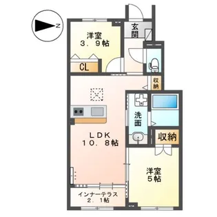 DUO TERRACE【1階】の間取り