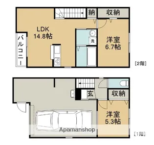 仮)東山中28連家轟【A号室】の間取り