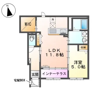 仮)清須市花水木アパート【1階】の間取り