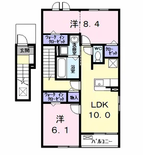 ウイングKⅦ【2階】の間取り