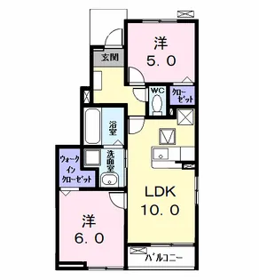 ウイングKⅦ【1階】の間取り