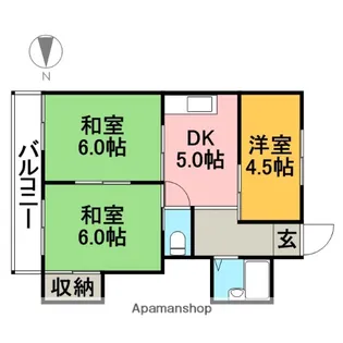 リアナ稲沢アパートメント【406号室】の間取り