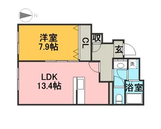 桜アパートメント【2階】の間取り