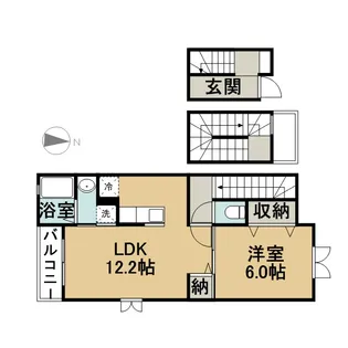 プラシードⅡ【3階】の間取り