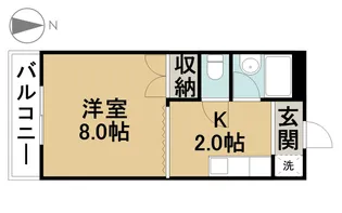 バンブメゾン【203号室】の間取り