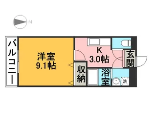 ハバナ ガーデン【206号室】の間取り