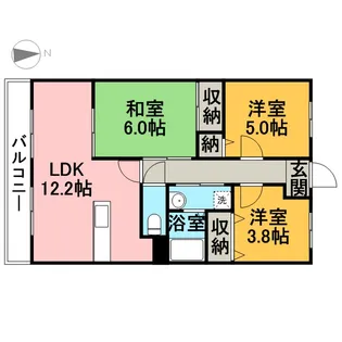 愛知県あま市七宝町川部佛供田【マンション】の間取り