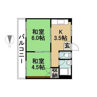 中甚ビル【C2号室】の間取り