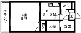 アムールAー1【204号室】の間取り