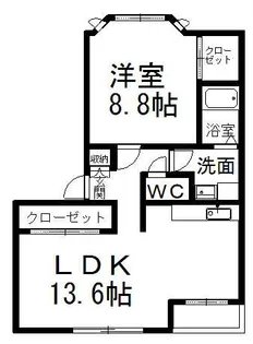 ピュア・コートⅠ【102号室】の間取り