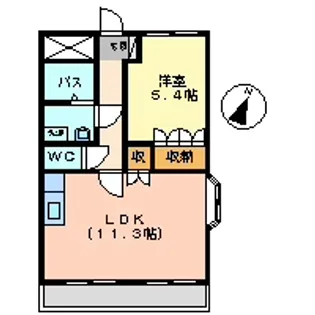 エスポアールⅡ【2階】の間取り
