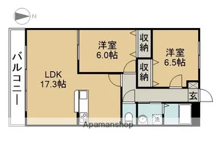 エスパースミワ【102号室】の間取り
