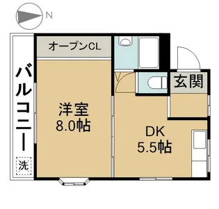 リバーサイドみわ【201号室】の間取り