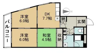 かすがタウン【201号室】の間取り