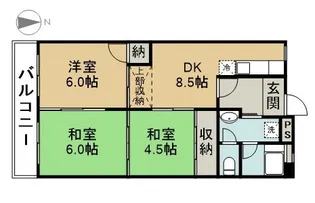 かすがタウン【205号室】の間取り