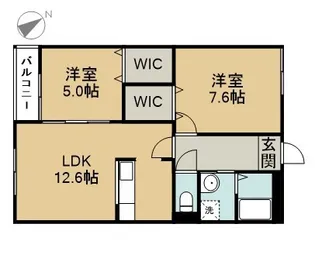 ミヤビ【102号室】の間取り