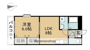 プライムリンク下之森【203号室】の間取り