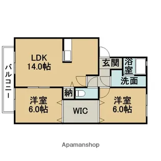 プラージュ・ウエスト【201号室】の間取り
