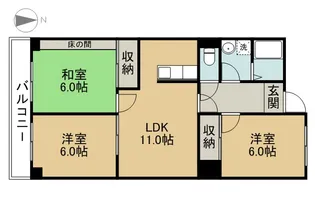 カーサビアンカⅡ【303号室】の間取り