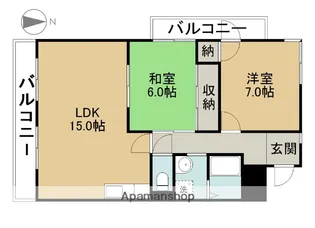 メゾン稲荷【401号室】の間取り