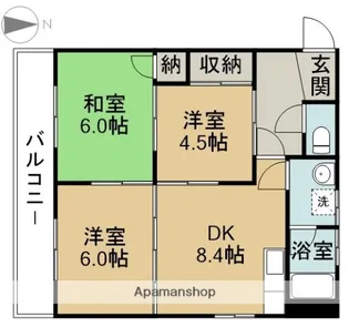エスタシオン木田【301号室】の間取り
