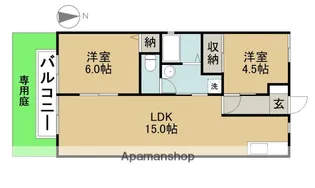 プレジールサクラⅡ【102号室】の間取り