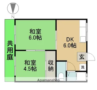 メゾン江上【105号室】の間取り