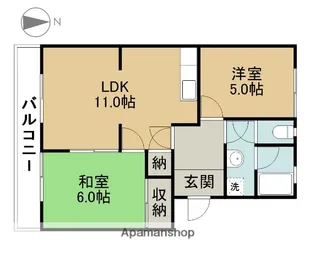 パークシティめぐみ【205号室】の間取り
