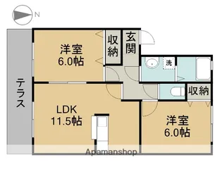 クレセールエマーユⅡ【102号室】の間取り