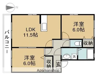 クレセールエマーユⅡ【2階】の間取り