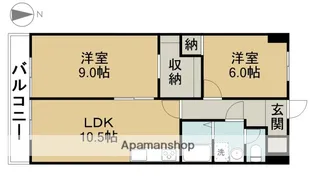 ガーデンハイツ藤【5B号室】の間取り