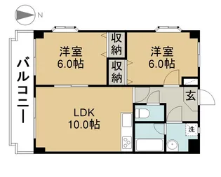 ロイヤルなお【101号室】の間取り