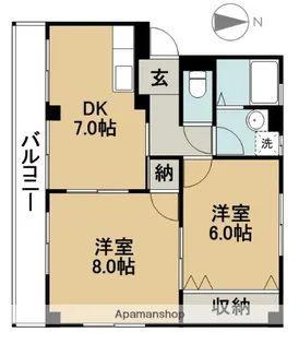 大津マンション【2階】の間取り