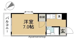 リバーサイドマンヒロ【201号室】の間取り