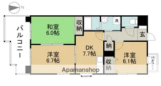 メゾン・ド・ルポ【201号室】の間取り