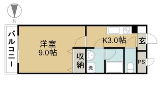 シーズンコート二ツ杁【106号室】の間取り