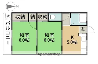 コーポ川畑【106号室】の間取り