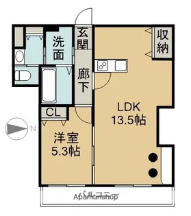 やすいコーポ【4階】の間取り