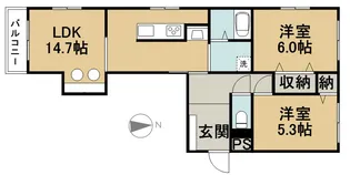 やすいコーポ【207号室】の間取り
