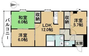 アーバン・パストラール【305号室】の間取り
