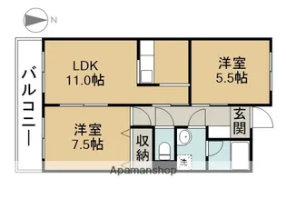 アネスト大治【306号室】の間取り