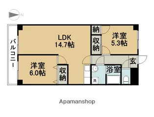 BELL TREES古川【402号室】の間取り