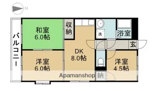 アーバンハイツ【3階】の間取り