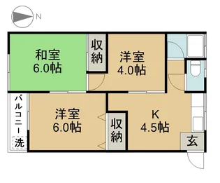 コーポカトウ【201号室】の間取り