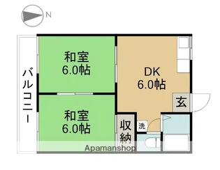 ファミール伏木【203号室】の間取り