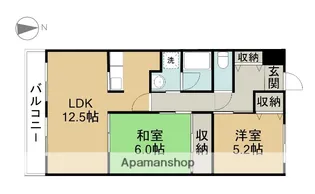 メルベーユ川畔【303号室】の間取り