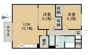 アージュドール【102号室】の間取り