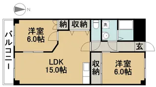 メゾンソレイユ【303号室】の間取り