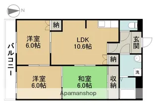 サザンウインドⅤ【205号室】の間取り