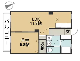 メゾン・ラ・フラー【102号室】の間取り